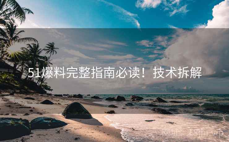 51爆料完整指南必读！技术拆解